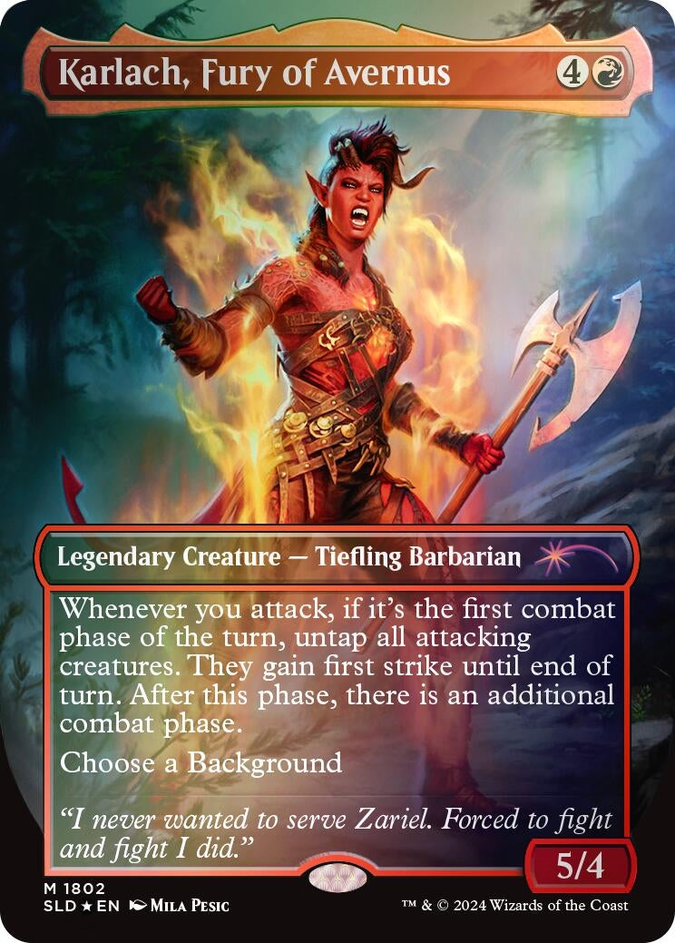 Karlach Fury of Avernus Rainbow Foil (1802) [SLD]