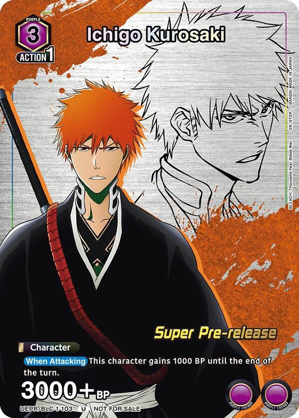 Ichigo Kurosaki Super Pre Release Event Participation (UE01ST/BLC-1-103) [UE01ST PRE]