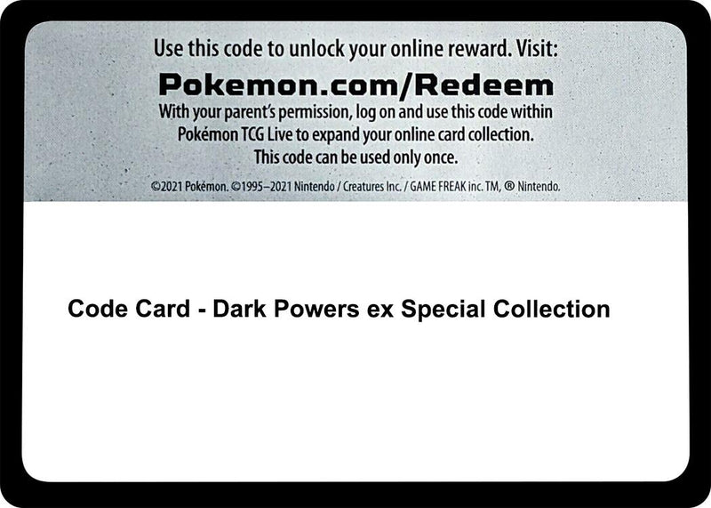 Code Card Dark Powers ex Special Collection [MCAP]