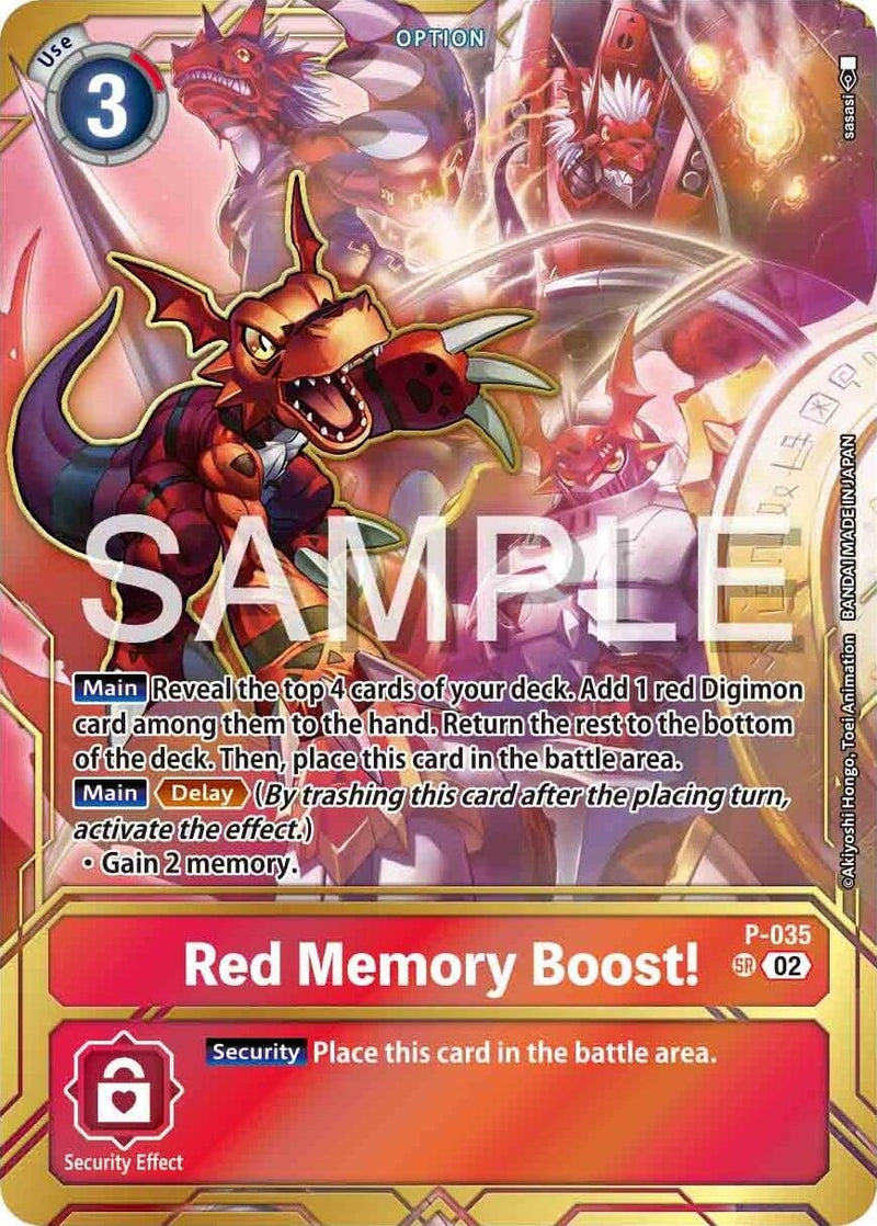 Image for Red Memory Boost! - P-035 (Premium Card Collection - Memory Boost! Set) [Digimon Promotion Cards]