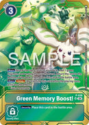 Image for Green Memory Boost! - P-038 (Premium Card Collection - Memory Boost! Set) [Digimon Promotion Cards]