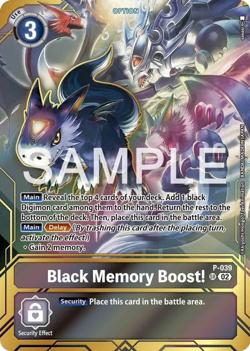 Image for Black Memory Boost! - P-039 (Premium Card Collection - Memory Boost! Set) [Digimon Promotion Cards]