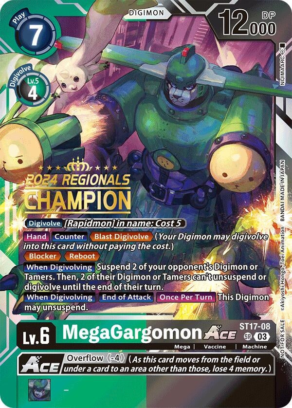 Image for MegaGargomon ACE (2024 Regionals Champion) [Starter Deck 17: Double Typhoon Advanced Deck Set]
