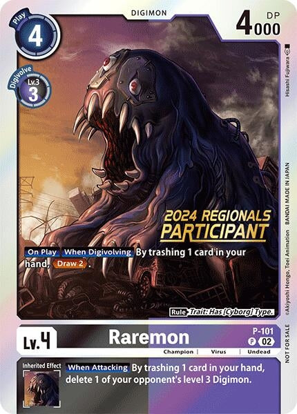 Image for Raremon - P-101 (2024 Regionals Participant) [Digimon Promotion Cards]