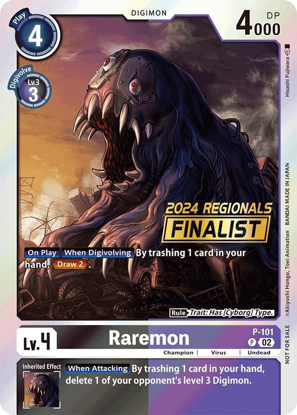 Image for Raremon - P-101 (2024 Regionals Finalist) [Digimon Promotion Cards]