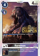 Image for Raremon - P-101 (2024 Regionals Champion) [Digimon Promotion Cards]