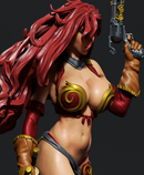 Red Monika Resin Statue - view 4