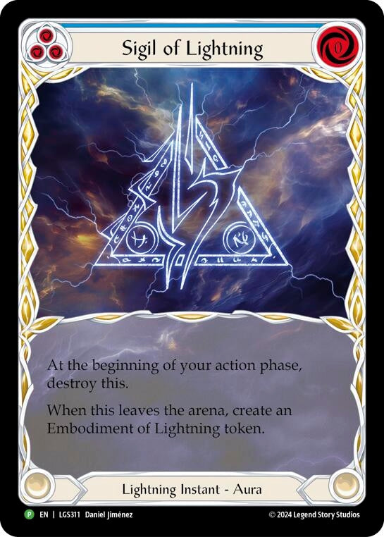 Image for Sigil of Lightning (Extended Art) [Flesh and Blood: Promo Cards]