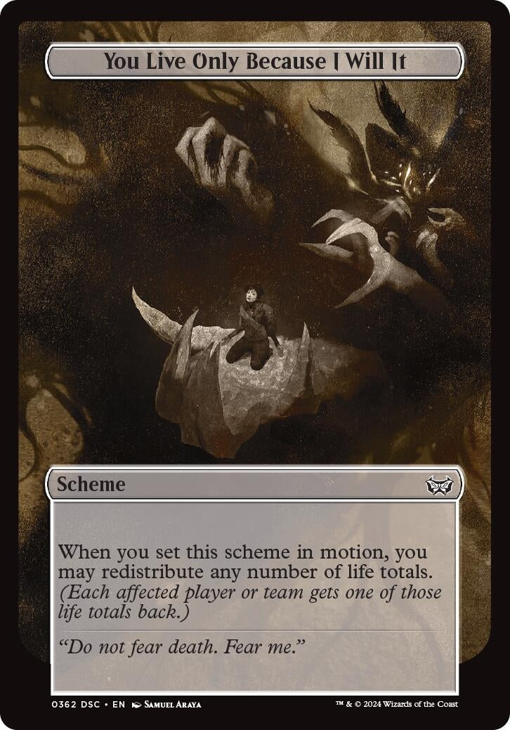You Live Only Because I Will It Full Art (362) [CSK]