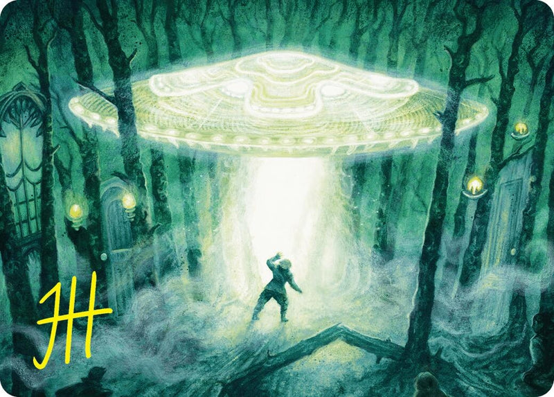 Unidentified Hovership Art Card Gold Stamped Signature (2) [ASDSK]