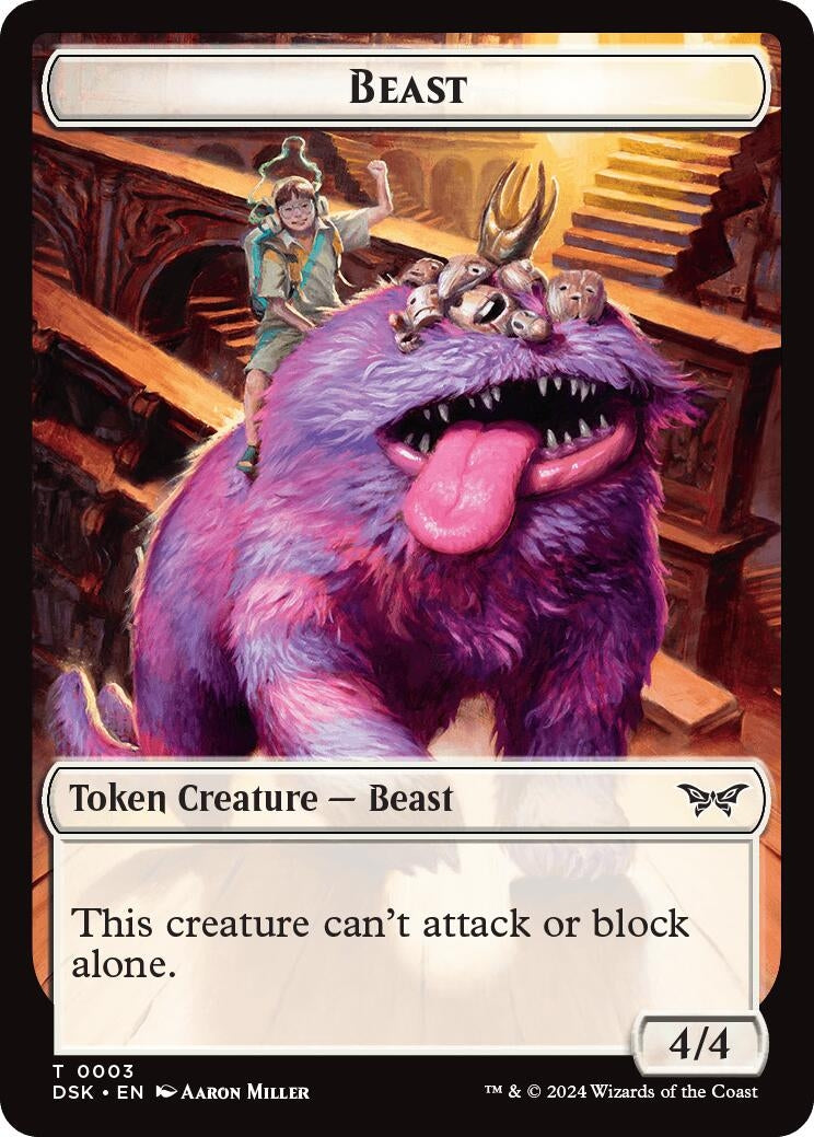 Beast Copy Double Sided Token (3 // 1) [DSK]
