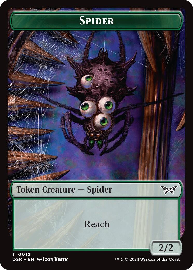 Spider Manifest Double Sided Token (12 // 18) [DSK]