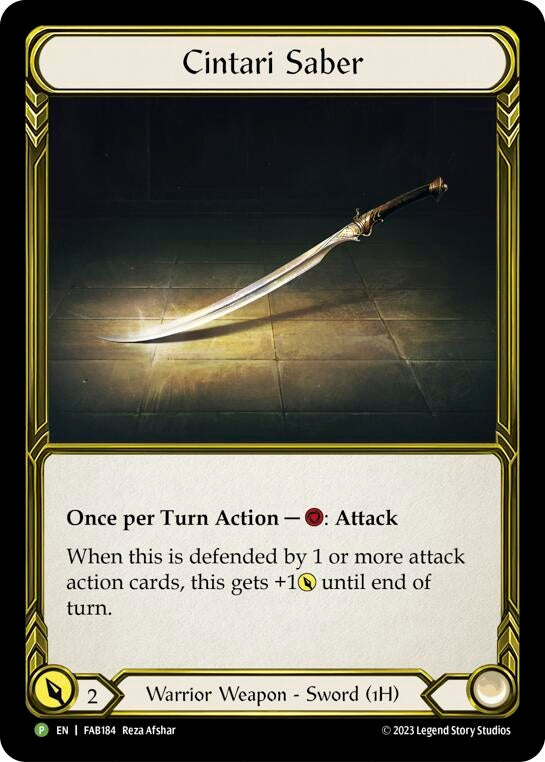 Image for Cintari Saber - FAB184 [Flesh and Blood: Promo Cards]