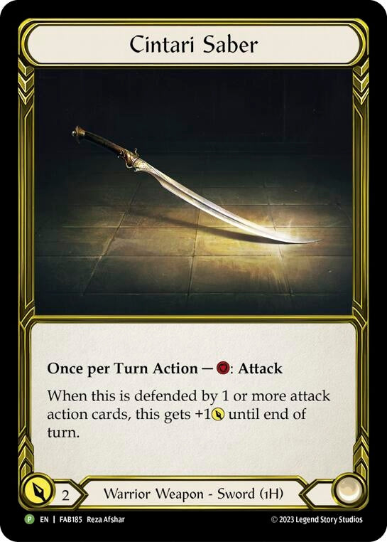 Image for Cintari Saber - FAB185 [Flesh and Blood: Promo Cards]