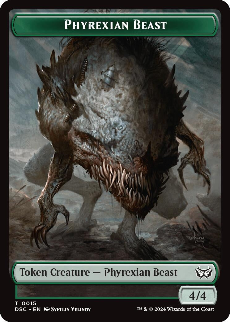 Phyrexian Beast  Manifest Double Sided Token (15 // 18) [CSK]