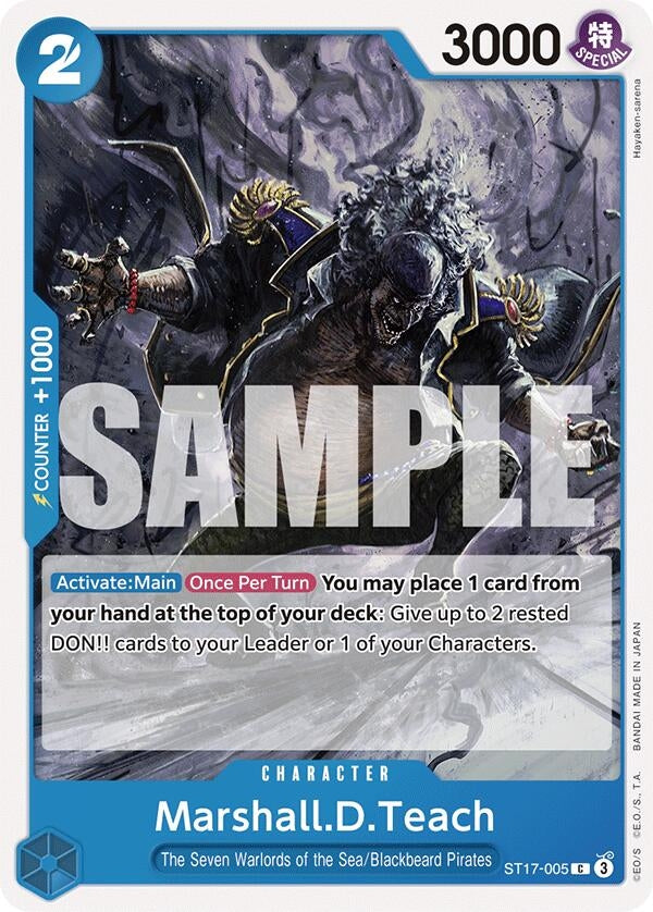 Image for Marshall.D.Teach [Starter Deck 17: BLUE Donquixote Doflamingo]