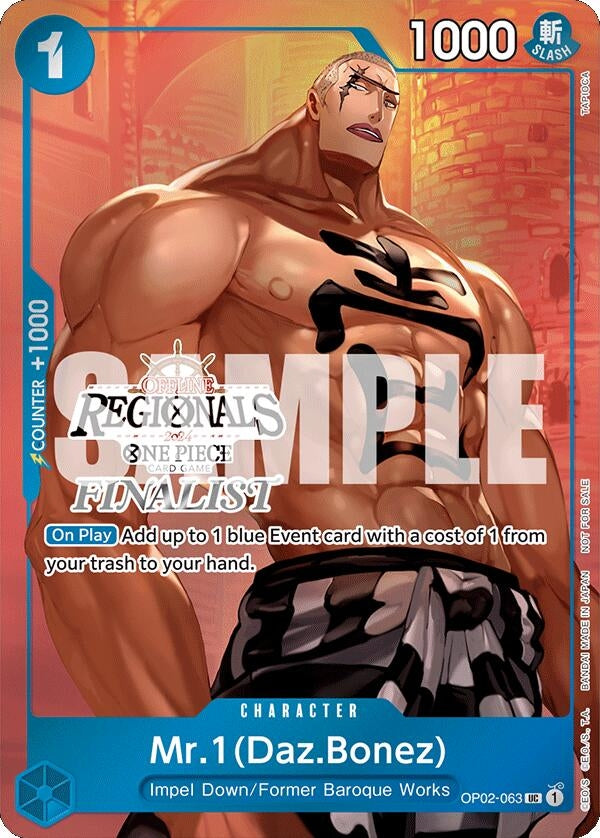 Image for Mr.1 (Daz.Bonez) (Offline Regional 2024 Vol. 3) [Finalist] [One Piece Promotion Cards]