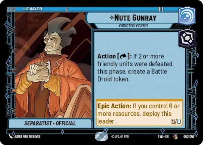 Nute Gunray Vindictive Viceroy (002/257) [TOR]