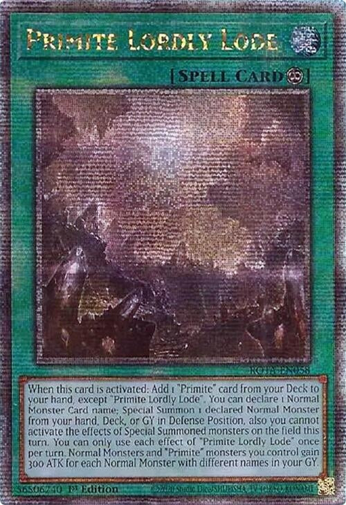 Image for Primite Lordly Lode (Quarter Century Secret Rare) [Rage of the Abyss]