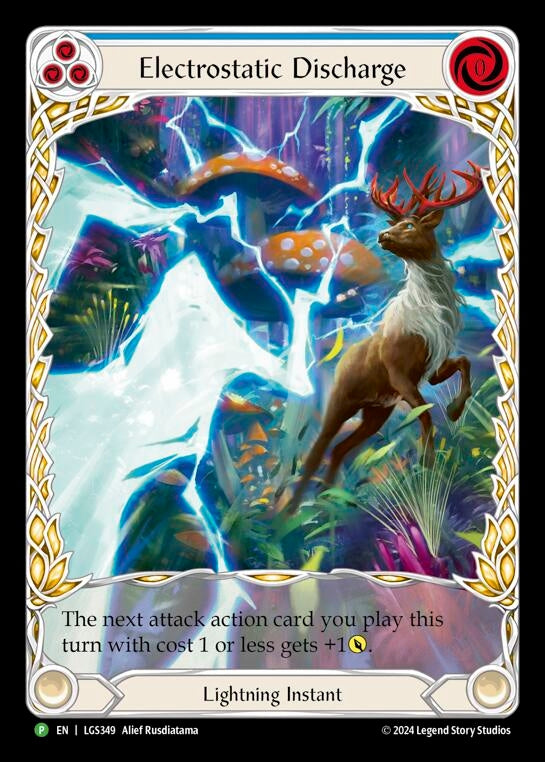 Image for Electrostatic Discharge (Blue) (Extended Art) - LGS349 [Flesh and Blood: Promo Cards]