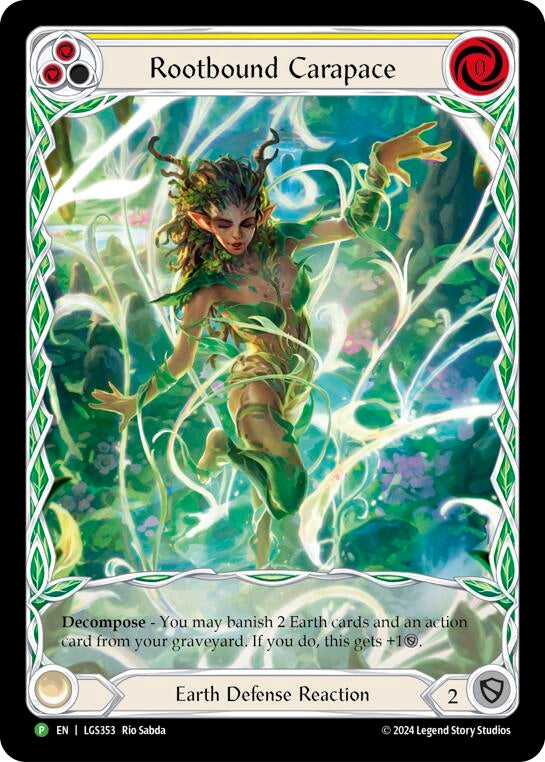 Image for Rootbound Carapace (Yellow) (Extended Art) - LGS353 [Flesh and Blood: Promo Cards]