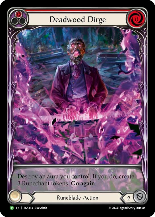 Image for Deadwood Dirge (Red) (Extended Art) - LGS363 [Flesh and Blood: Promo Cards]