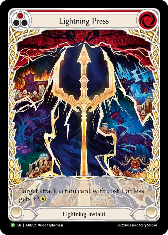 Image for Lightning Press (Red) (Extended Art) - FAB262 [Flesh and Blood: Promo Cards]
