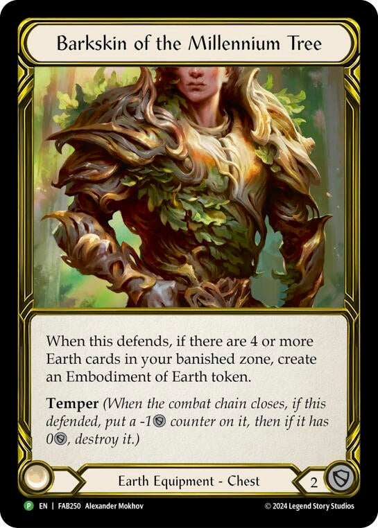 Image for Barkskin of the Millennium Tree (Golden) - FAB250 [Flesh and Blood: Promo Cards]