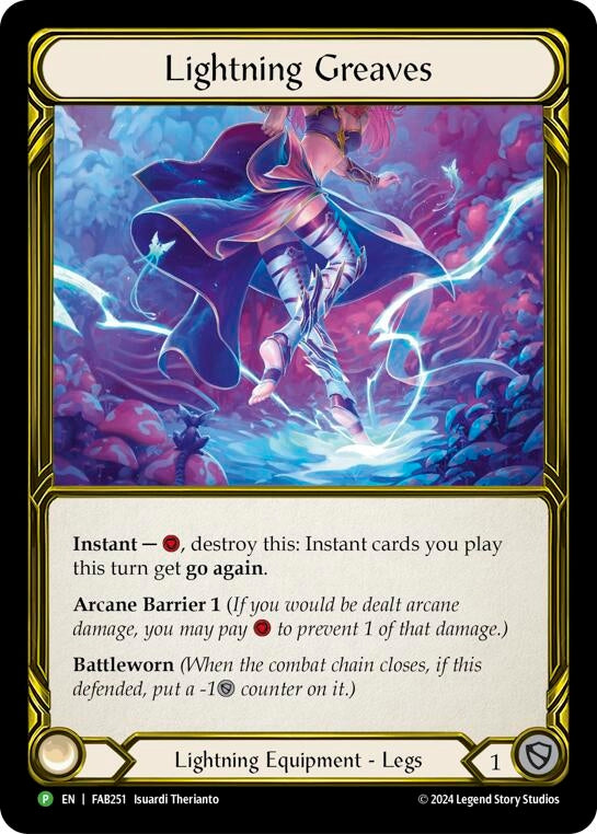 Image for Lightning Greaves (Golden) - FAB251 [Flesh and Blood: Promo Cards]