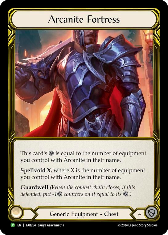 Image for Arcanite Fortress (Golden) - FAB254 [Flesh and Blood: Promo Cards]