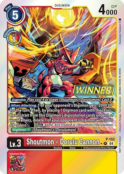 Image for Shoutmon + Dorulu Cannon (Store Tournament 2024 Oct. - Dec. Winner Pack) (P-152 P) [D-PR]