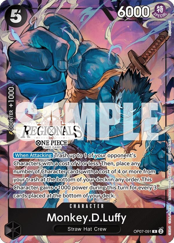 Image for Monkey.D.Luffy (091) (Offline Regional 2024 Vol. 3) [One Piece Promotion Cards]