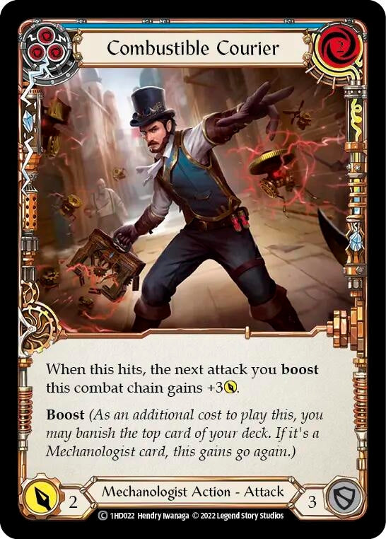 Image for Combustible Courier (Blue) [Historic Pack 1 Blitz Deck: Dash]