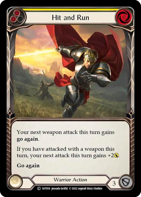Image for Hit and Run (Yellow) [Historic Pack 1 Blitz Deck: Dorinthea]