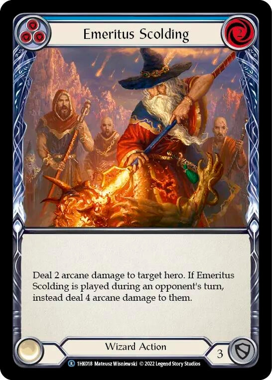 Image for Emeritus Scolding (Blue) [Historic Pack 1 Blitz Deck: Kano]