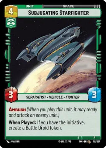 Image for Subjugating Starfighter [Twilight of the Republic]