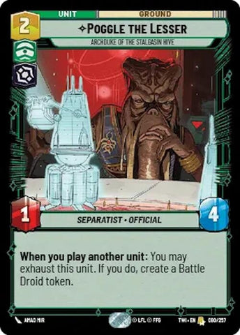 Image for Poggle the Lesser - Archduke of the Stalgasin Hive [Twilight of the Republic]