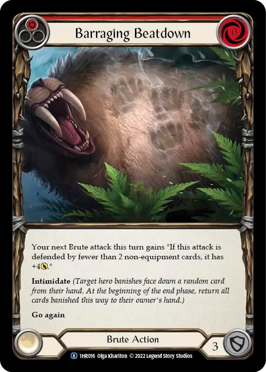 Image for Barraging Beatdown (Red) [Historic Pack 1 Blitz Deck: Rhinar]