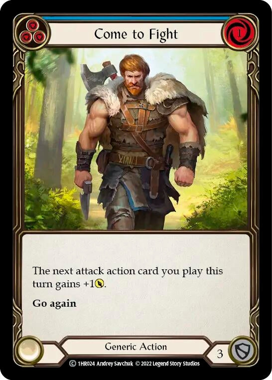 Image for Come to Fight (Blue) [Historic Pack 1 Blitz Deck: Rhinar]