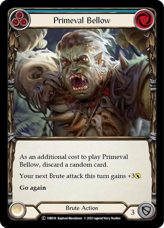 Image for Primeval Bellow (Blue) [Historic Pack 1 Blitz Deck: Rhinar]