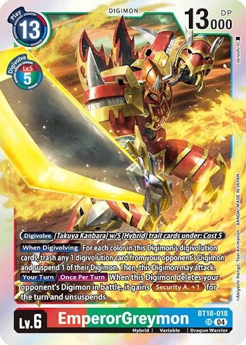 Image for EmperorGreymon (BT18-018 SR) (Release Special Booster 2.0) (BT18-19) - Digimon Card Game