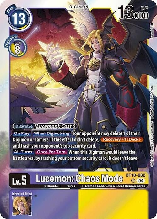 Image for Lucemon: Chaos Mode (BT18-082 SR) (Release Special Booster 2.0) (BT18-19) - Digimon Card Game