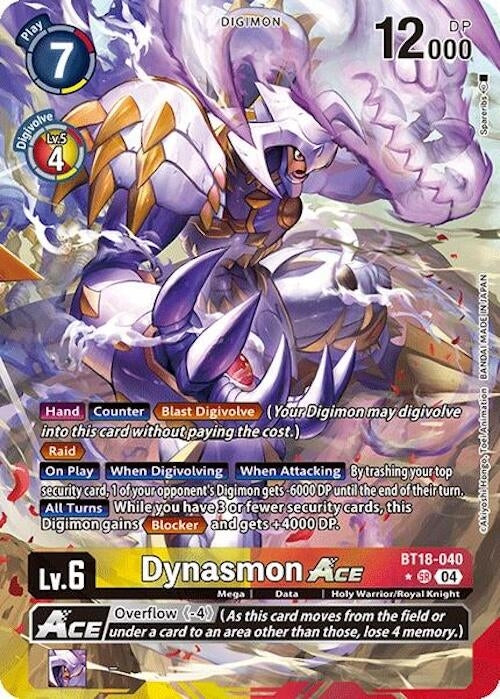 Image for Dynasmon ACE (Alternate Art) (BT18-040 SR) (Release Special Booster 2.0) (BT18-19) - Digimon Card Game
