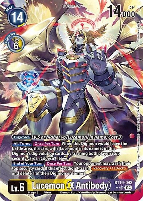 Image for Lucemon (X Antibody) (Alternate Art) (BT19-043 SR) (Release Special Booster 2.0) (BT18-19) - Digimon Card Game