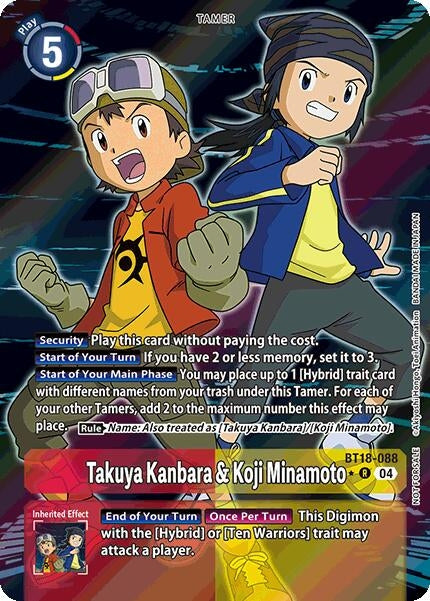 Image for Takuya Kanbara & Koji Minamoto (Release Special Booster 2.0: Box Promotion Pack) (BT18-088 R) [BT18-20]