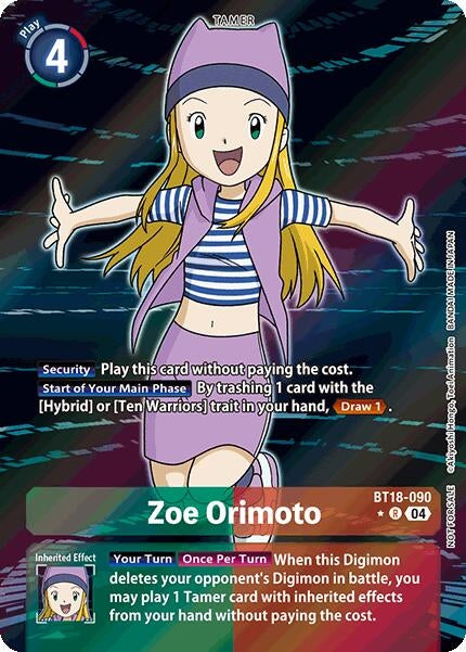 Image for Zoe Orimoto (Release Special Booster 2.0: Box Promotion Pack) (BT18-090 R) [BT18-20]