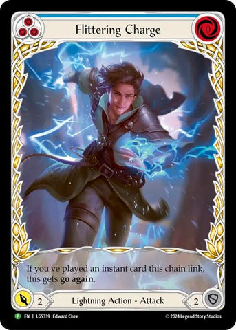 Image for Flittering Charge (Blue) (Extended Art) [Flesh and Blood: Promo Cards]