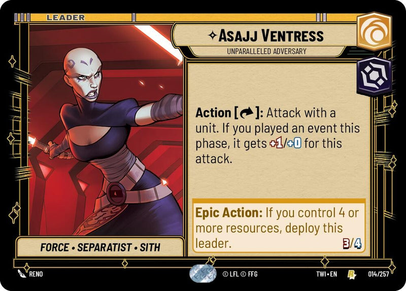 Image for Asajj Ventress - Unparalleled Adversart [Twilight of the Republic]