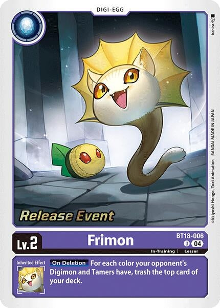 Image for Frimon (BT18-006 U) (Release Special Booster 2.0 Celebration Event Cards) (BT18-19_PR) - Digimon Card Game