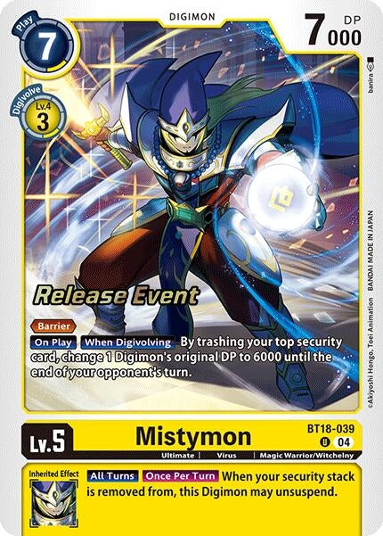 Image for Mistymon (BT18-039 U) (Release Special Booster 2.0 Celebration Event Cards) (BT18-19_PR) - Digimon Card Game